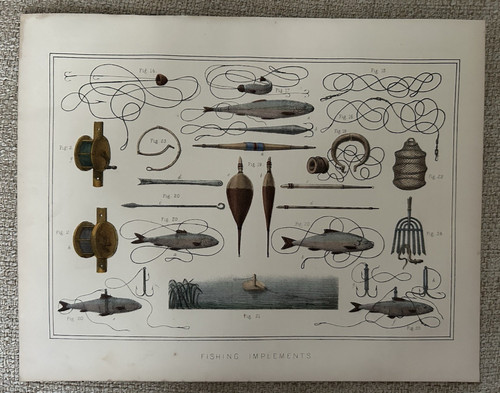 Fishing implements dated - implements,