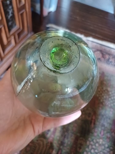 Glass fishing float aqua - fishing,