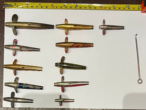 Vintage metal devon minnow - 11,