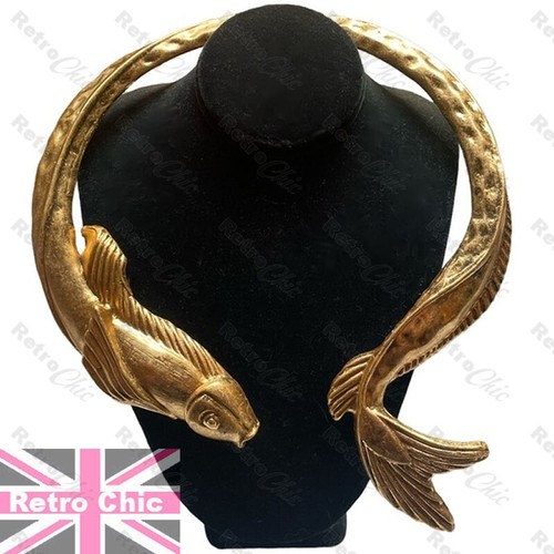 Antique gold tone koi carp - gold,