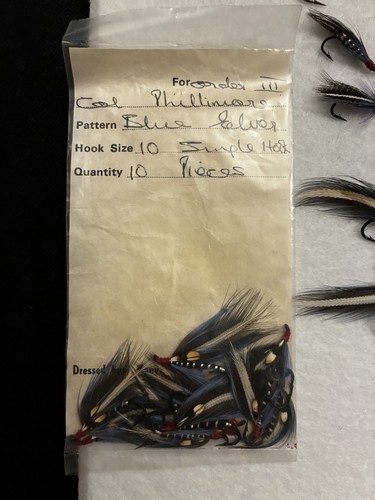 Antique salmon elver flies - antique,