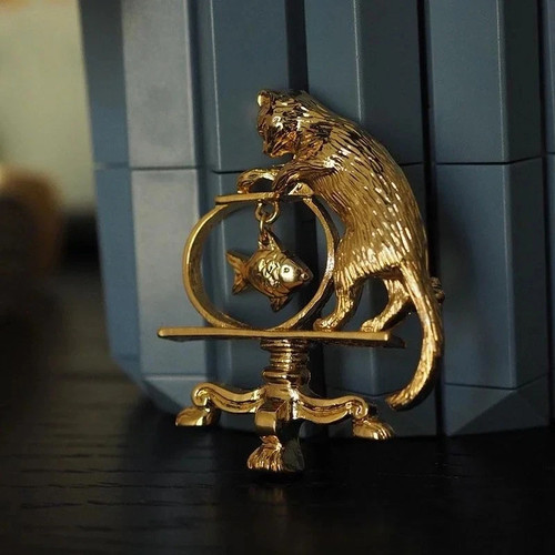 Antique jewelry cat vintage - cat,