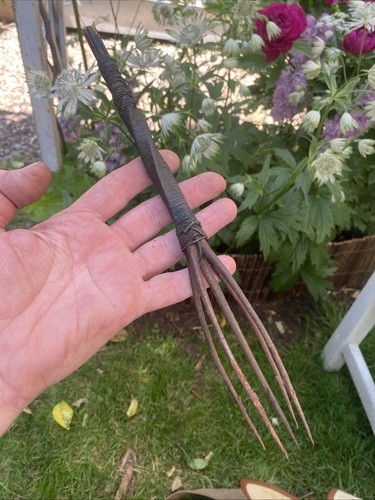 Antique fishing spear eel - fishing,