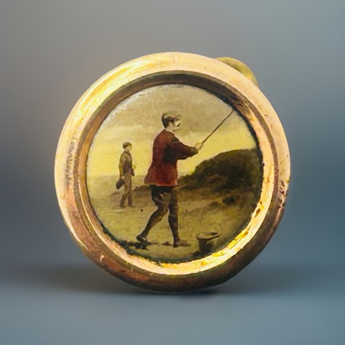 Antique fishing waistc button - antique, waistc.