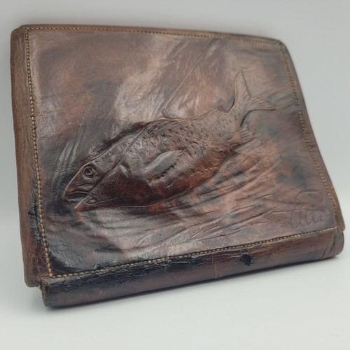 Antique leather fly - antique, fishing