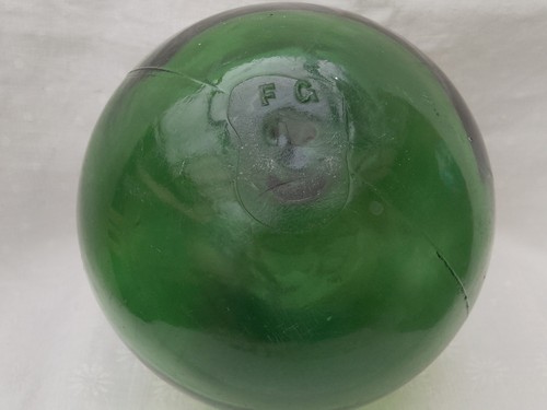 Antique green glass - green, fishing