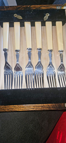 Antique fish knife and fork - and,