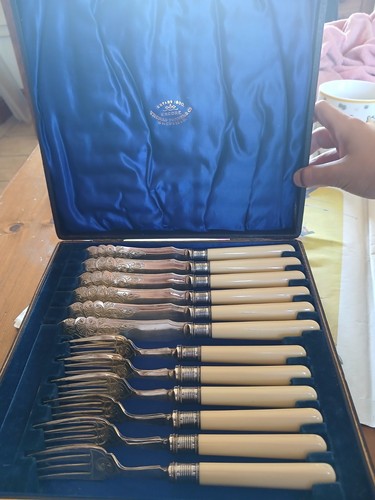 Vintage fish knife fork - fish,